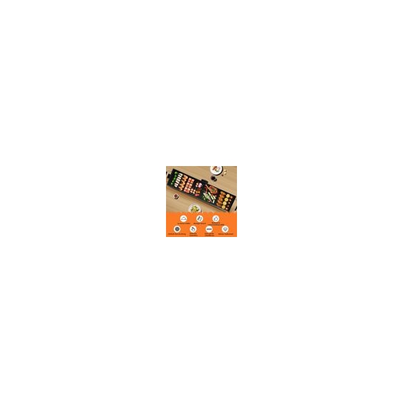 COSTWAY Elektrische Grillplatte 1800W, Teppanyaki-Grill mit Antihaftbeschichtung, Elektrogrill 90x23cm, Indoor BBQ Grill inkl. 6