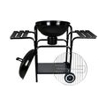 Gartengrill  Holzkohle-Grill rund Standgrill mit Deckel Camping Party Outdoor 8056