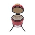 vidaXL 2-in-1 Kamado-Grill Smoker Keramik 56 cm Rot