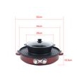 2 in 1 Elektrische Hotpot 2200 W Backform Elektrischer rauchfreier Grill und Hot Pot BBQ  Mandarinen-Ententop
