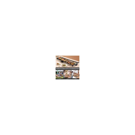 GOPLUS Elektrogrill 1800W, Teppanyaki Grillplatte mit Antihaftebeschichtung  90 x 23 cm, Tischgrill inkl. Thermostat & abnehmbar