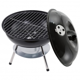 More about Tragbarer BBQ Holzkohlegrill Kugelgrill Grill Gartengrill 35x38cm Schwarz