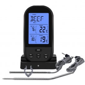 More about Drahtloses digitales Fleisch- und Lebensmittelofen-Thermometer mit Doppelsonde