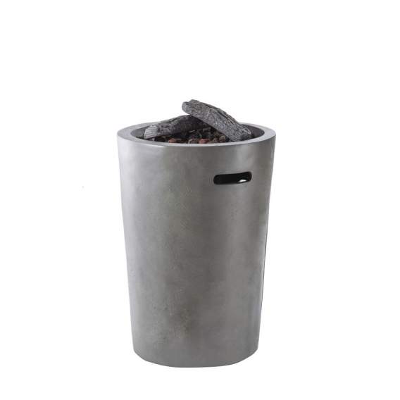 Terrassenfeuer Gas / Beistelltisch Clifton Compact round grey 9kW