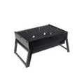 Klein Holzkohlegrill Edelstahl Klappgrill Tischgrill Outdoor Camping Barbecue Grill Schwarz