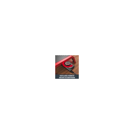 THOMSON Elektrogrillplatte 60 cm Grillfläche, antihaftbeschichtet, rot/schwarz