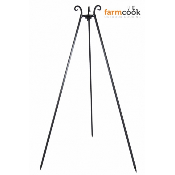 Farmcook E00410 Lagerfeuerpfanne auf dem Dreibein VIKING  ； Lagerfeuerpfanne (Durchmesser): 33cm ； Höhe: 180 cm