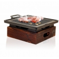 Aluminiumlegierung Kochen Tischplatte anthrazit Mini BBQ Grill Koreanisch Tragbar Holzkohlegrills 28*15*9.5CM Grillofen