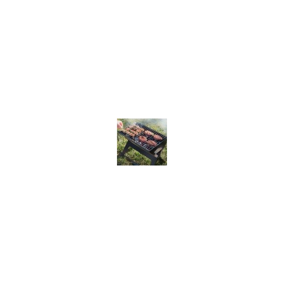 RESCH 502598 Holzkohlegrill - mobiler Klappgrill mit Grillrost | für 2-3 Personen | 46x28x36 cm | ‎Edelstahl | Holzkohle Klapp-G