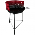 Standgrill 33cm rot BBQ Holzkohlegrill klein Campinggrill Festival Grill Barbecuegrill Gartengrill Kohlegrill