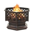 Eleganter - HOMMIE Rustikale Feuerstelle mit Schürhaken 62x54x56 cm XXL Stahl - Praktischen Design für Garten & Zuhause,62 x 54 
