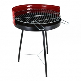 More about Ø50 cm Garten-Grill Kreisförmig Rot Holzkohle Rundgrill 3 Beine mit Windfang
