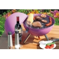 Barbecue Kugel-Tischgrill Campinggrill Picknickgrill Holzkohlegrill Standgrill, Farbe:lila