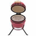 Duolm 2-in-1 Kamado-Grill Smoker Keramik 56 cm Rot