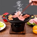 Mini Tragbar Grill Backofen Grill Japanischen Stil Eine Person Kochen Ofen Zu Hause Holz Rahmen Herd Grill Für Outdoor Garten Pa