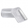Einweg-Lunchbox Blechschale Ofen gebackener Reis zum Mitnehmen verpackte rechteckige Grillfolie aus Aluminiumfolie