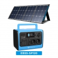 BLUETTI  POWEROAK 537Wh EB55 Stromerzeuger 700W Solargenerator Tragbarer Stromgenerator  mit SP120 120W Faltbare Solar Panel ink
