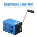 20W tragbare Hand manuelle Kurbel Notstrom generator USB-Ladegerät für Camping