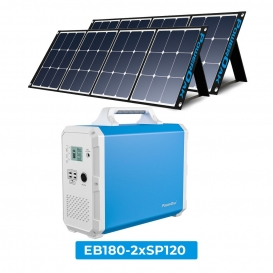 More about BLUETTI EB180 Solar Stromzeuger 1800Wh Solargenerator mit 2Pcs Solarpanel 120W, Solargenerator für Wohnmobil Backup Batterie für