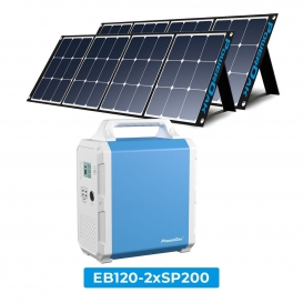 More about BLUETTI EB120 Solar Stromerzeuger mit 2PCS SP200 200W Solar Panel inklusiv, Notstrom wiederaufladbarer Generator 1200Wh mit 2x22