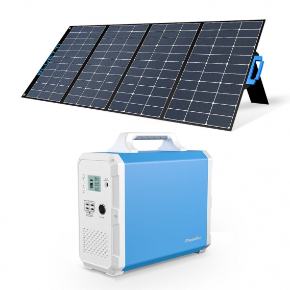 BLUETTI EB150 Solargenerator mit 1PCS 350W Solarpanel SP350 enthalten, tragbarer Wechselstrom-Wechselrichter des Kraftwerks 1000