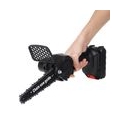550W Cordless Electric Chain Saw Wood Mini Cutter One-Hand Saw Woodworking Black