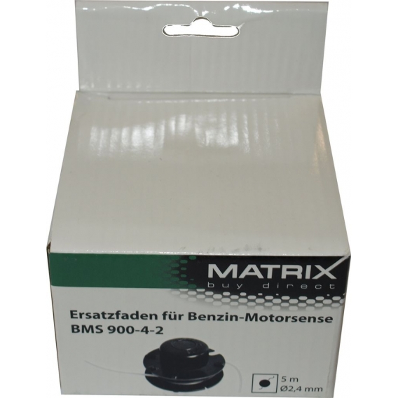 Matrix 3x Ersatzteil Fadenspule komplett für Rasentrimmer BMS 900 5m 2,4mm