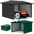 KESSER® Mähroboter Garage mit Satteldach Dach Carport Überdachung für Mähroboter Rasenmäher Rasenroboter Automower Garten Metall