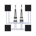 10 Paar maennliche/weibliche Solarpanel-Kabelverbinder mit 1 bis 4 Abzweigen Y-Typ-Abzweigverbinder-Schraubenschluessel Montagew