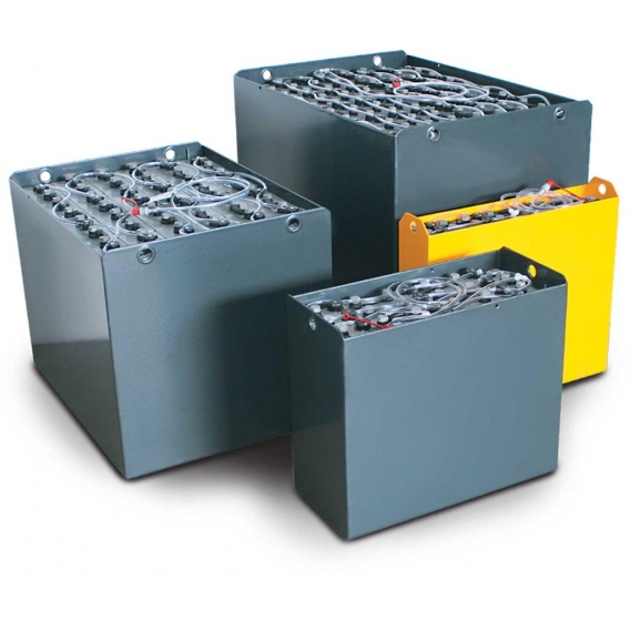 Q-Batteries 24V Gabelstaplerbatterie 3 PzB 300 Ah (760 * 170 * 675mm L/B/H) Trog 57234030 inkl. Aquamatik