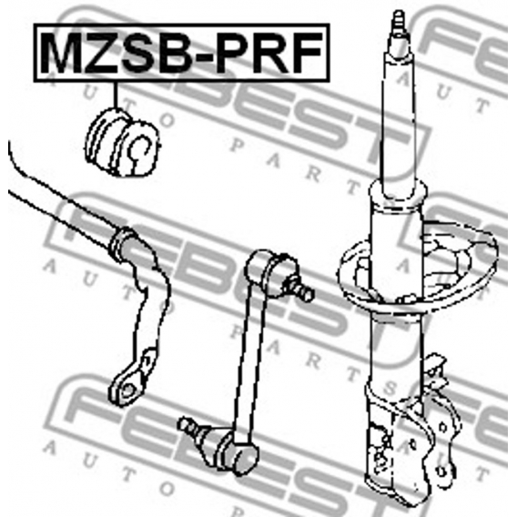 Stabilisatorlager Vorne Links oder Rechts von Febest (MZSB-PRF) Lagerung Radaufhängung
