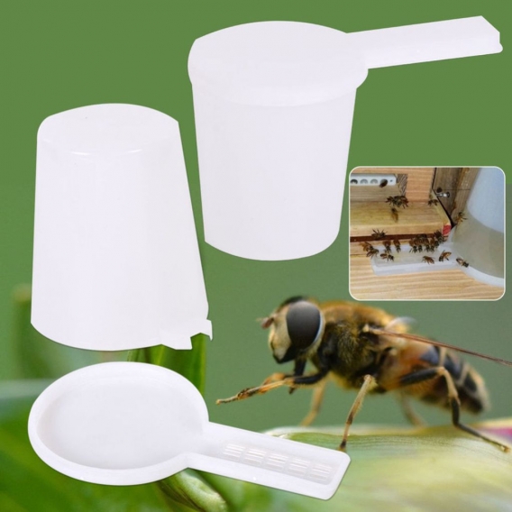 2Pcs Imkereieingang Kunststoff Wassertrinker Bee Feeder Flaschen Set Hives Tool 118.98g