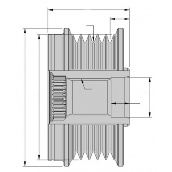 Generatorfreilauf von Hella (9XU 358 038-961) Freilauf Generator