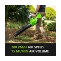 GreenWorks 40V Akku bläser Laubbläser 200 km/h ohne Akku und Ladegerät