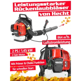 More about Hecht 952 Rückenlaubbläser 2 PS mit gepolsterten Tragegurten