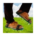 Rasenlüfter-Schuhe mit Nägel und Riemen einstellbar Rasenlüfter Vertikutierer Aerifizierer Rasenbelüfter Schuhe Lüfterschuhe Nag