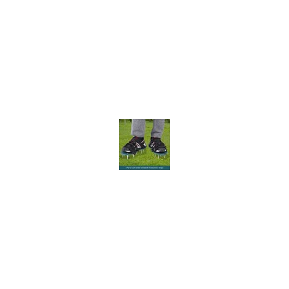 KEPEAK Rasen-Lüfter-Schuhe, Nagelschuhe Strohschuhe mit Schnalle 4 Streifen 26 Nägel, Gartengeräte Vertikutierer