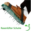 Rasenbelüfter Rasenlüfter Schuhe,Vertikutierer Rasen Nagelschuhe mit Verstellbare Gurte und Metal,Universalgröße Stachelschuhe f