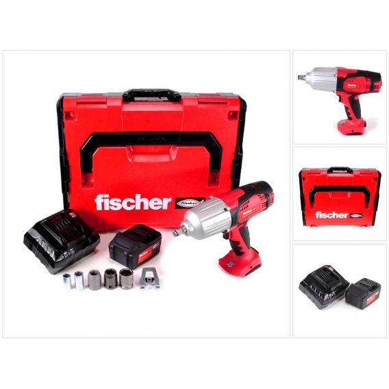 Fischer FSS 18V 600 BL Akku Schlagschrauber 1/2' 600Nm Brushless + 1x Akku 4,0Ah + Ladegerät + L-Boxx
