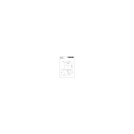 PYRO PLUS 60W 60cm, weiß lackierte Dunstabzugshaube der Marke F.BAYER, kopffreie Wandhaube mit Weißglasfront und Sensorsteuerung