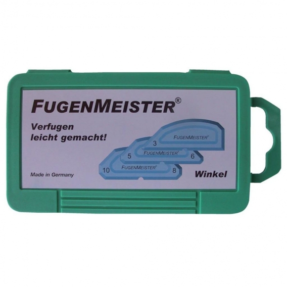 Fugenmeister-Schablonensatz, W-03 Winkel klein - 3-teilig in transparenter Schachtel, größen 5/6, 8/10, R3/90°