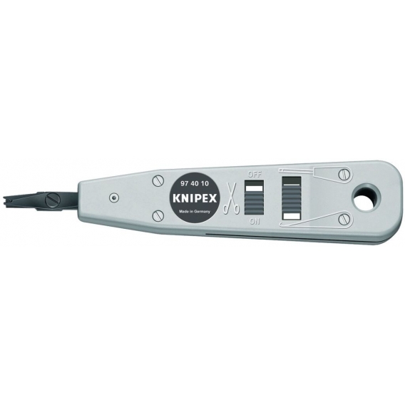 Knipex 974-010 Anlegewerkzeug für LSA-Plus UTP-/STP-Kabel 0,4-0,8mm, weiß