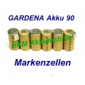 GARDENA Accu 90 Akku 7,2V 2 Ah NiCd Original Markenzellen  für Original Lader