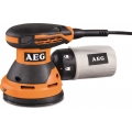 AEG EX 125 ES Orange Profi-Elektro-Exzenterschleifer, 300 Watt, 125 mm Schleiffl?che, variable Geschwindigkeit, Staubabsaugung