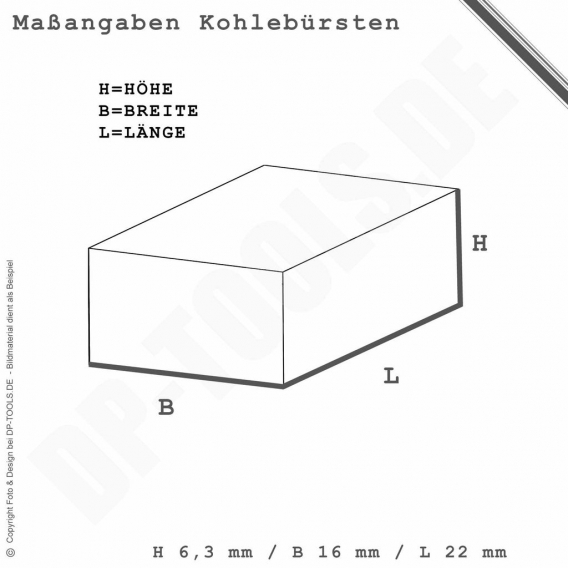 Kohlebürsten, Kohlen für Bosch PWS 1800-K Winkelschleifer 1607014103