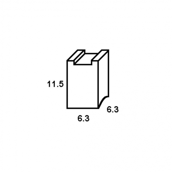 Kohlebürsten für Black und Decker Winkelschleifer 24867A Typ 1 6,3x6,3x11,5mm