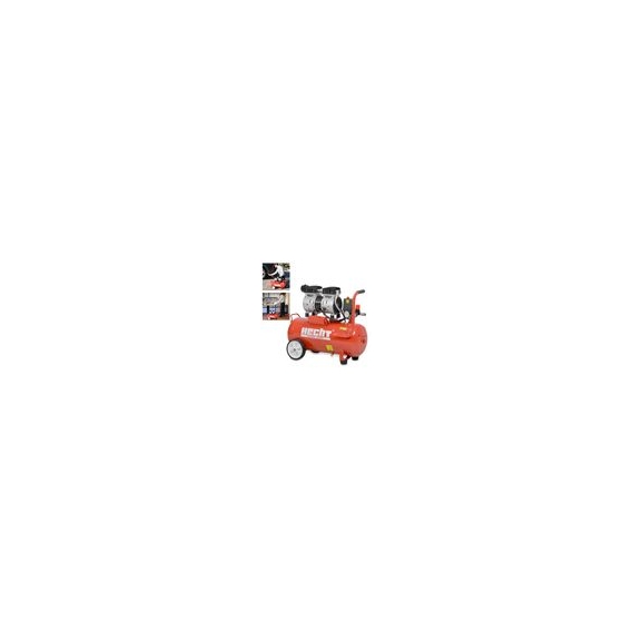 Mobiler Flüsterkompressor - 2 Stufen Druckluft Kompressor ölfrei 8 Bar - 800W 24 Liter Tank Druckregler - für Druckluft Werkzeug