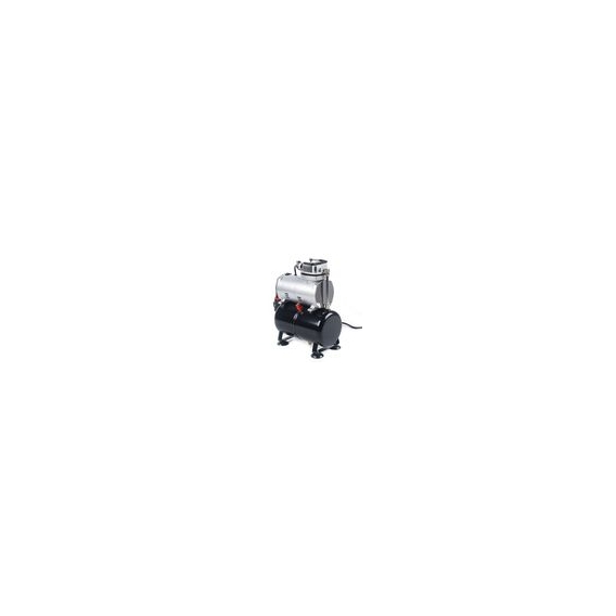 1/5PS Airbrush Kompressor Doppelpistole Airbrushkompressor Luftpumpe Druckluft 3L Luftkompressor Manometer 110W