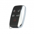 Schwarz Auto Schlüssel Hülle Gehäuse Key Cover mit 5 Tasten + Schlüsselrohling für JAGUAR XJ XJL XF