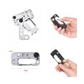 9in1 Multitool Schlüsselanhänger, EDC Multifunktions-Karabiner Werkzeug - Silber